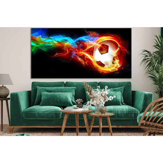 Colored Fire And Soccer Ball №SL951 Ready to Hang Canvas PrintCanvas art arrives ready to hang, with hanging accessories included and no additional framing required. Every canvas print is hand-crafted, made on-demand at our workshop and expertly stretched