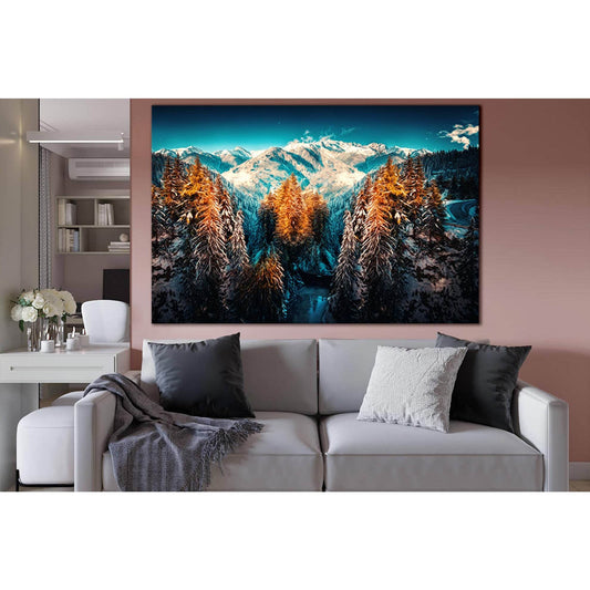 Snow Landscape Mountains And Forest №SL1578 Ready to Hang Canvas PrintCanvas art arrives ready to hang, with hanging accessories included and no additional framing required. Every canvas print is hand-crafted, made on-demand at our workshop and expertly s