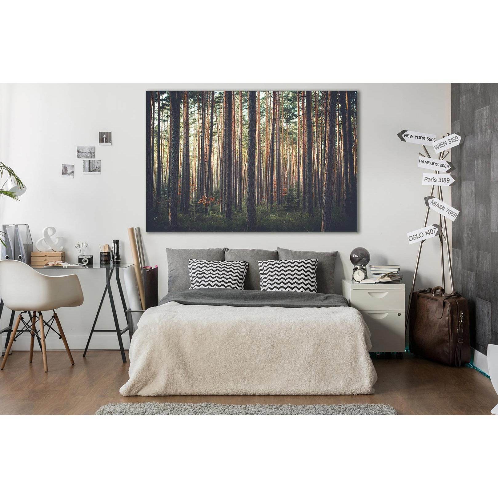 Beautiful Pine Forest №SL507 Ready to Hang Canvas PrintCanvas art arrives ready to hang, with hanging accessories included and no additional framing required. Every canvas print is hand-crafted, made on-demand at our workshop and expertly stretched around