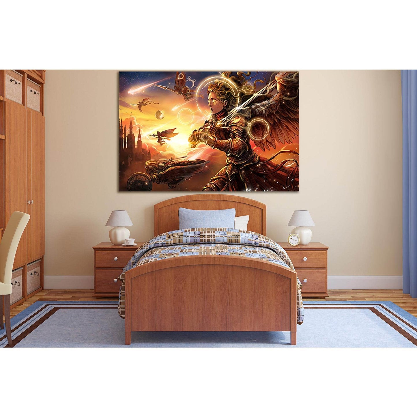 Angelic Army Flying Across The Sky №SL1242 Ready to Hang Canvas PrintCanvas art arrives ready to hang, with hanging accessories included and no additional framing required. Every canvas print is hand-crafted, made on-demand at our workshop and expertly st