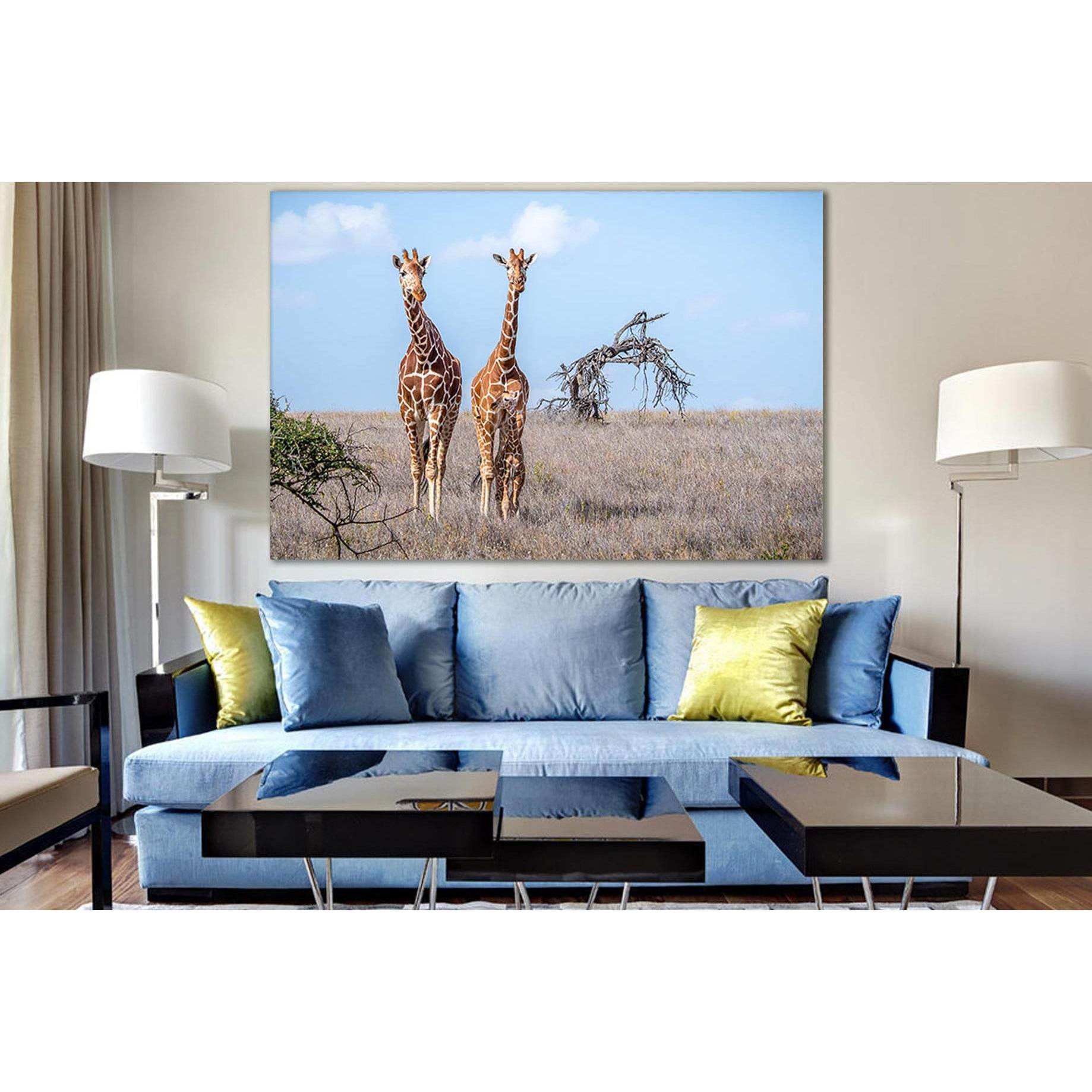 Giraffes With Cub №SL1012 Ready to Hang Canvas PrintCanvas art arrives ready to hang, with hanging accessories included and no additional framing required. Every canvas print is hand-crafted, made on-demand at our workshop and expertly stretched around 10