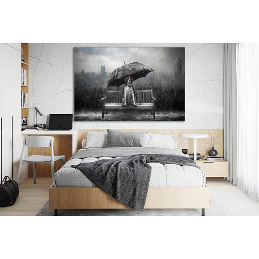 Dog Under Umbrella №SL1016 Ready to Hang Canvas PrintCanvas art arrives ready to hang, with hanging accessories included and no additional framing required. Every canvas print is hand-crafted, made on-demand at our workshop and expertly stretched around 1