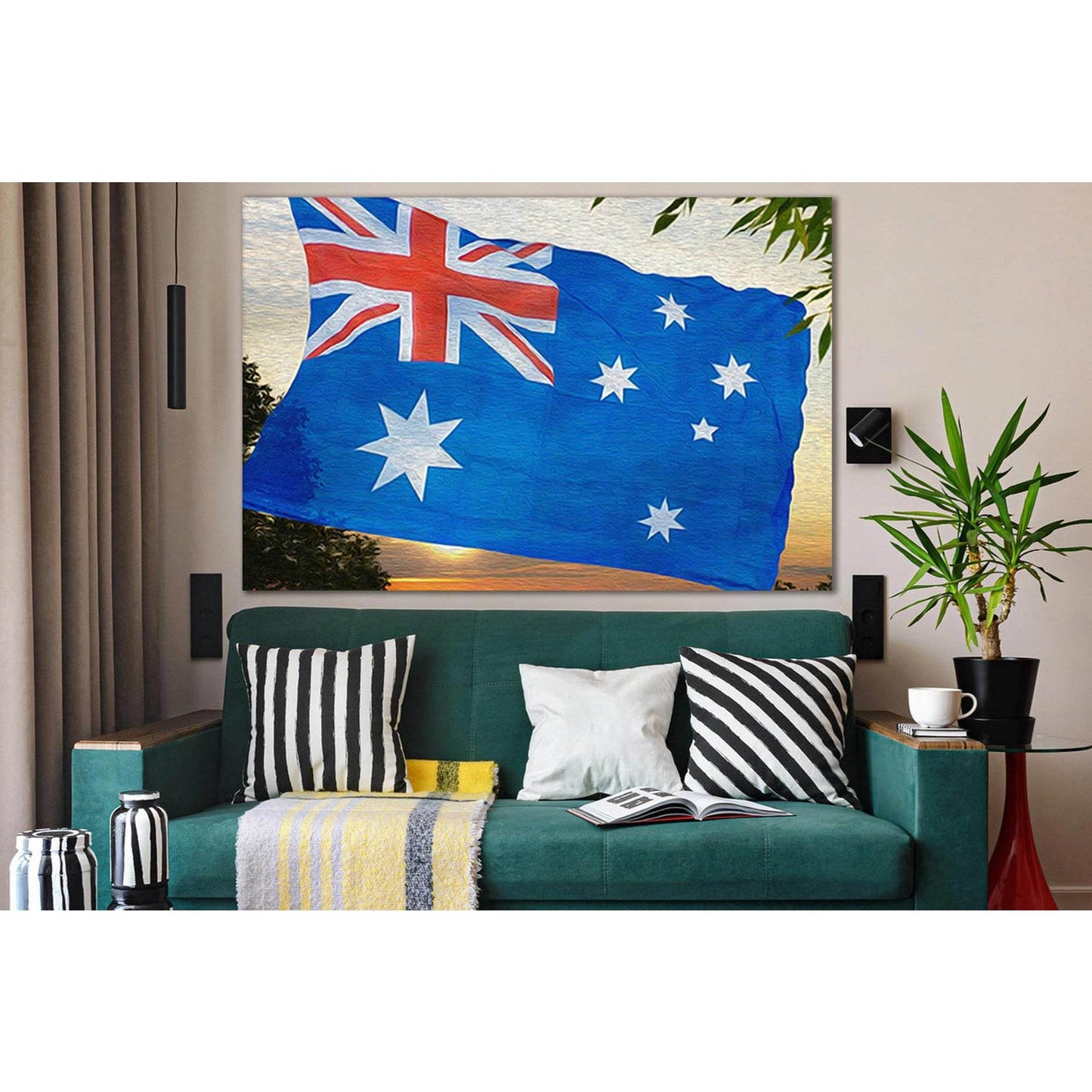 Australian Flag Oil On Canvas №SL1204 Ready to Hang Canvas PrintCanvas art arrives ready to hang, with hanging accessories included and no additional framing required. Every canvas print is hand-crafted, made on-demand at our workshop and expertly stretch