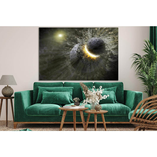 Planets Space Catastrophe №SL959 Ready to Hang Canvas PrintCanvas art arrives ready to hang, with hanging accessories included and no additional framing required. Every canvas print is hand-crafted, made on-demand at our workshop and expertly stretched ar