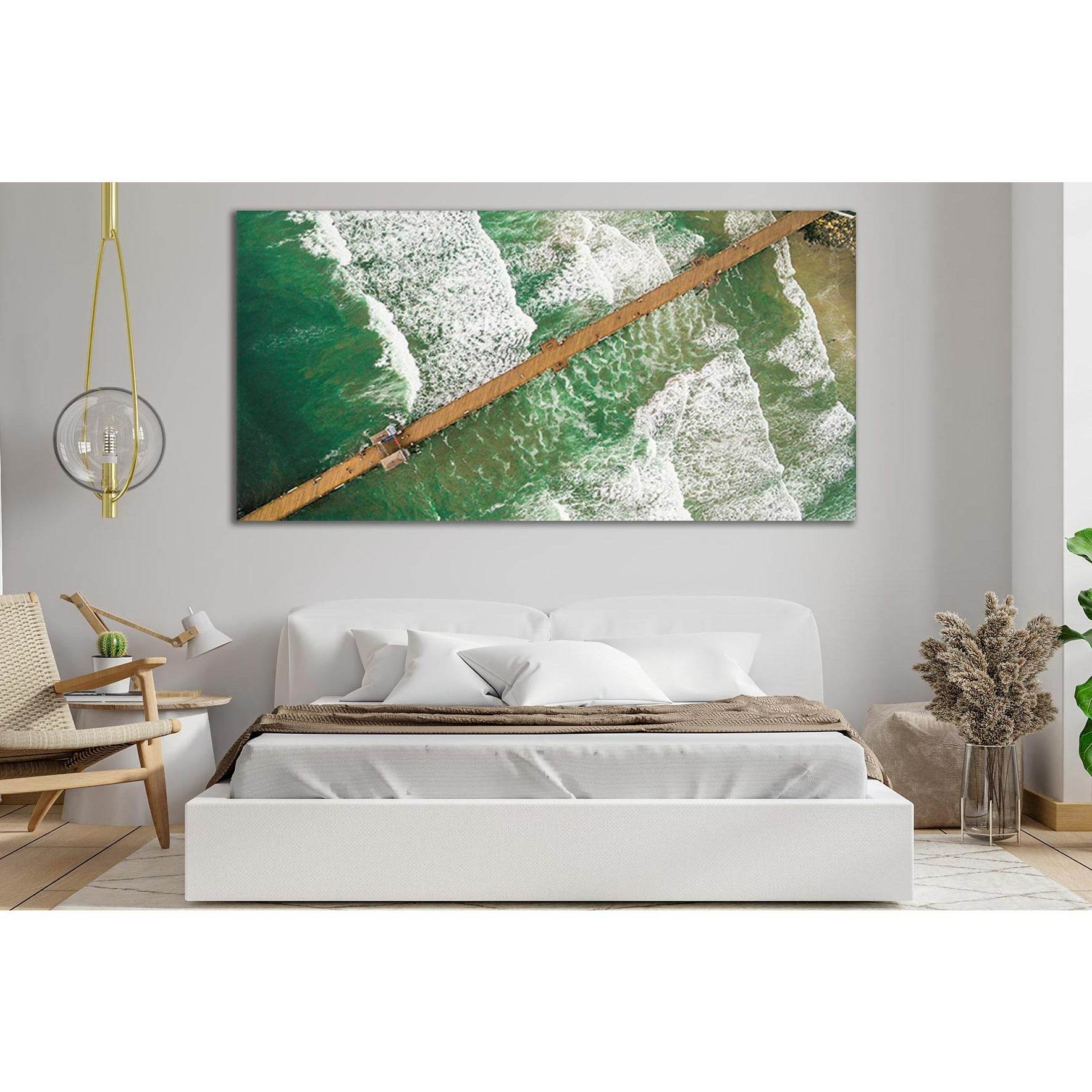 Pier In The Ocean №SL163 Ready to Hang Canvas PrintCanvas art arrives ready to hang, with hanging accessories included and no additional framing required. Every canvas print is hand-crafted, made on-demand at our workshop and expertly stretched around 100