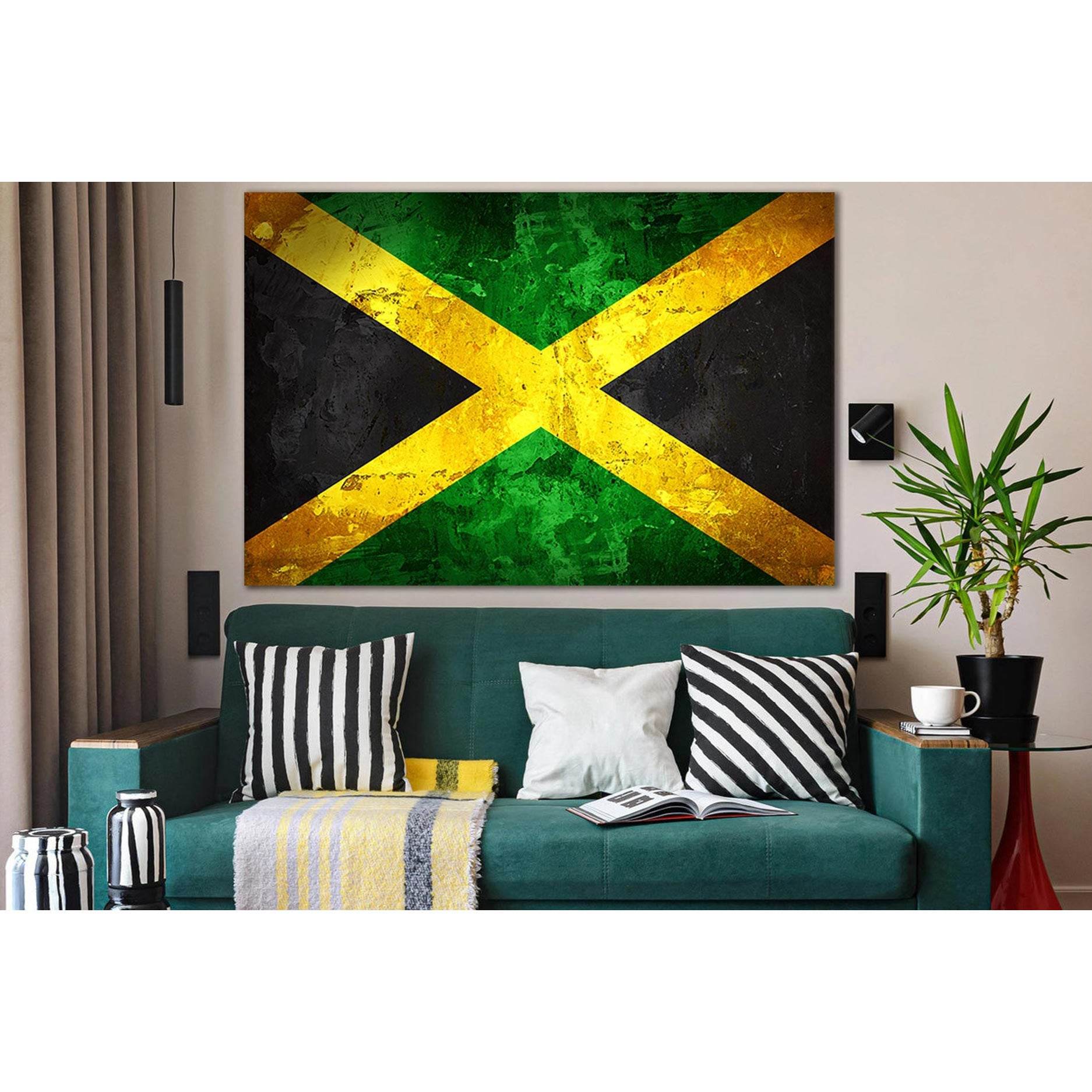 Flag Of Jamaica №SL1163 Ready to Hang Canvas PrintCanvas art arrives ready to hang, with hanging accessories included and no additional framing required. Every canvas print is hand-crafted, made on-demand at our workshop and expertly stretched around 100%