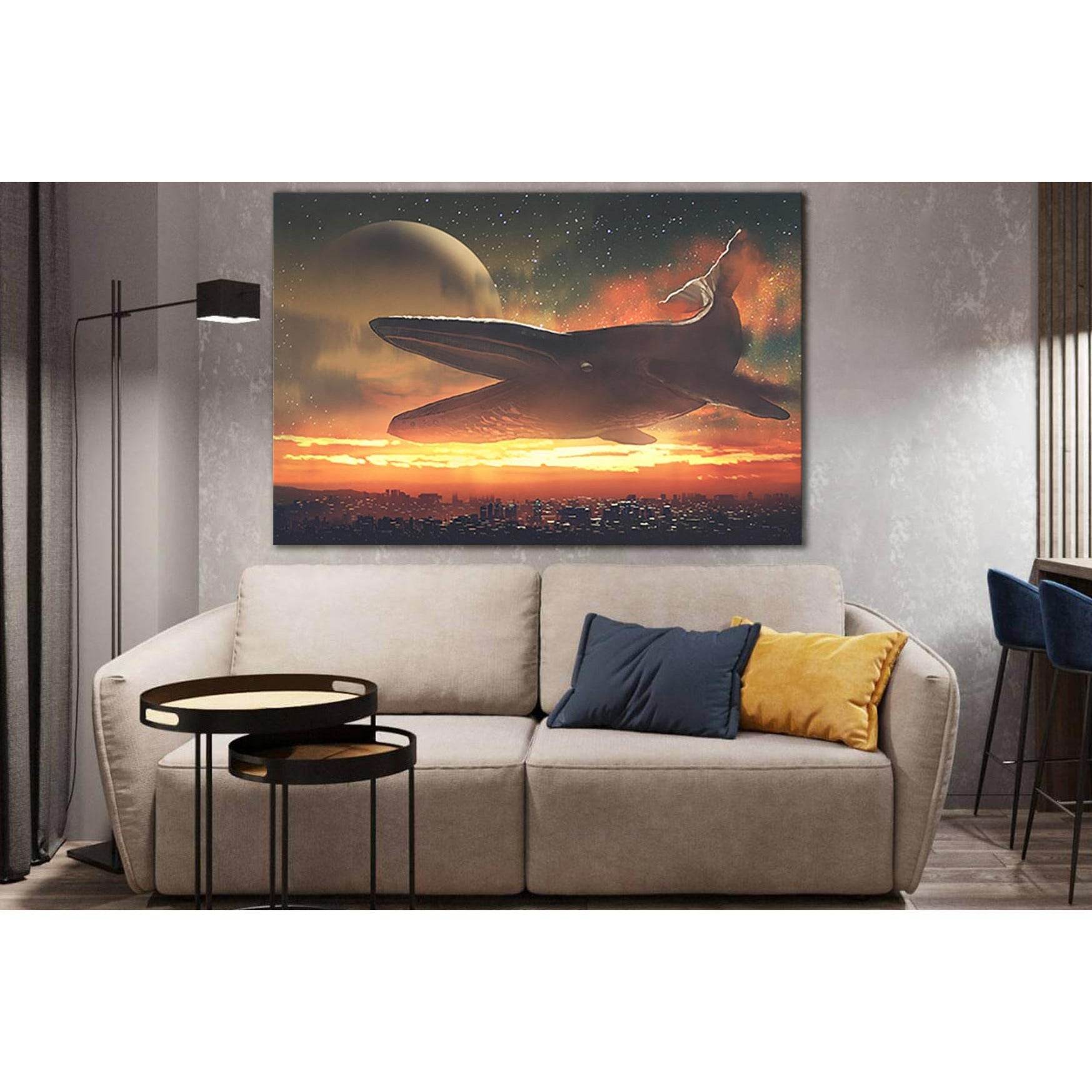 Giant Whale Flying Above City №SL1250 Ready to Hang Canvas PrintCanvas art arrives ready to hang, with hanging accessories included and no additional framing required. Every canvas print is hand-crafted, made on-demand at our workshop and expertly stretch