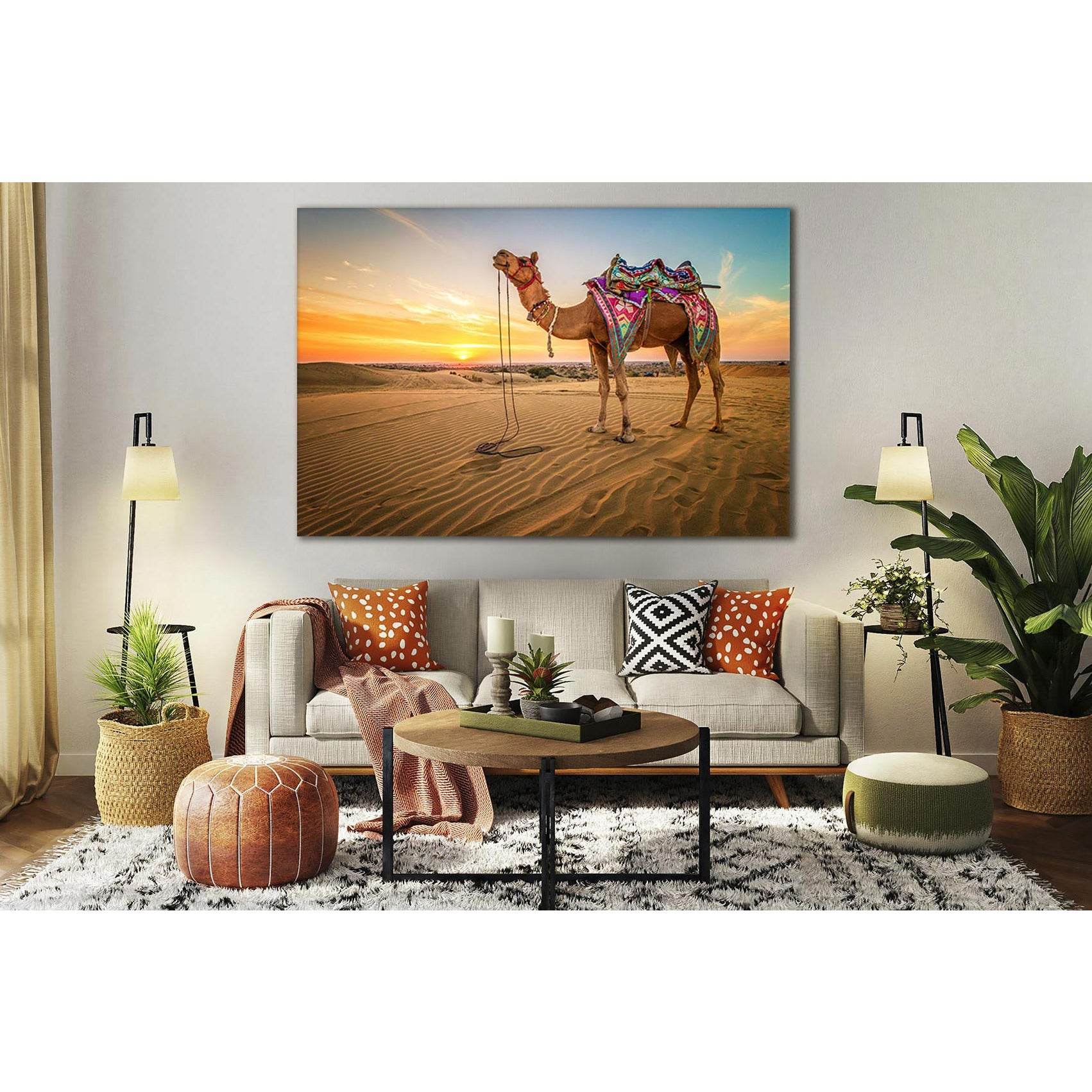 Camel In The Desert During Sunset №SL227 Ready to Hang Canvas PrintCanvas art arrives ready to hang, with hanging accessories included and no additional framing required. Every canvas print is hand-crafted, made on-demand at our workshop and expertly stre