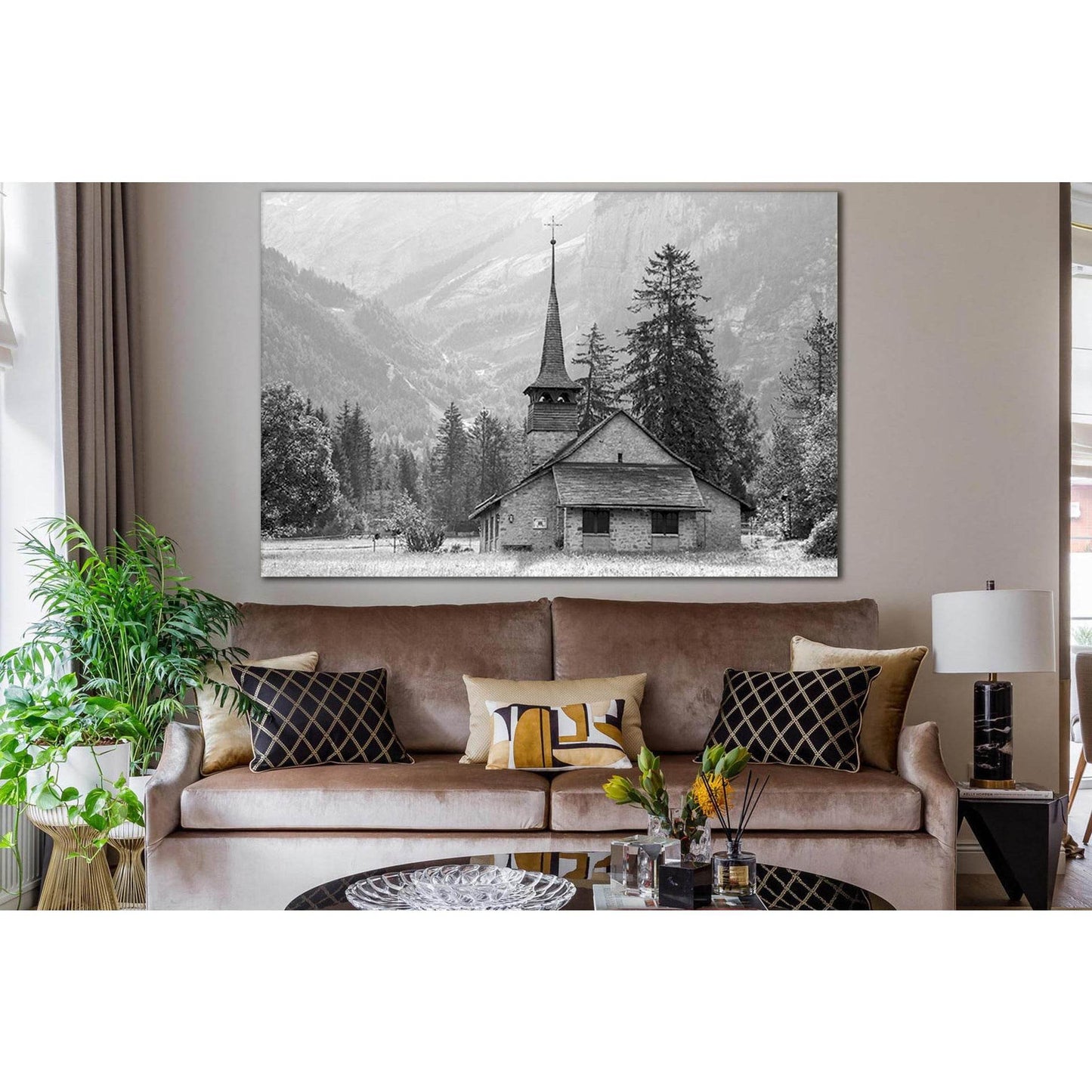 Church In The Mountains Black And White №SL832 Ready to Hang Canvas PrintCanvas art arrives ready to hang, with hanging accessories included and no additional framing required. Every canvas print is hand-crafted, made on-demand at our workshop and expertl