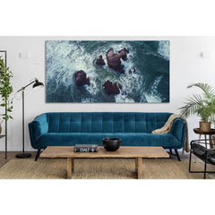 Sea Water And Rock №SL172 Ready to Hang Canvas PrintCanvas art arrives ready to hang, with hanging accessories included and no additional framing required. Every canvas print is hand-crafted, made on-demand at our workshop and expertly stretched around 10