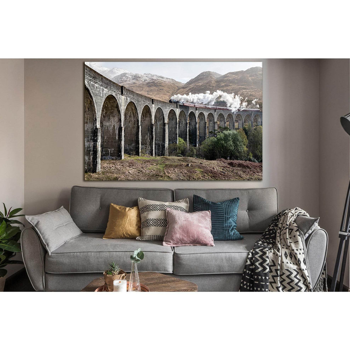 Bridges Glenfinnan Viaduct №SL1106 Ready to Hang Canvas PrintCanvas art arrives ready to hang, with hanging accessories included and no additional framing required. Every canvas print is hand-crafted, made on-demand at our workshop and expertly stretched