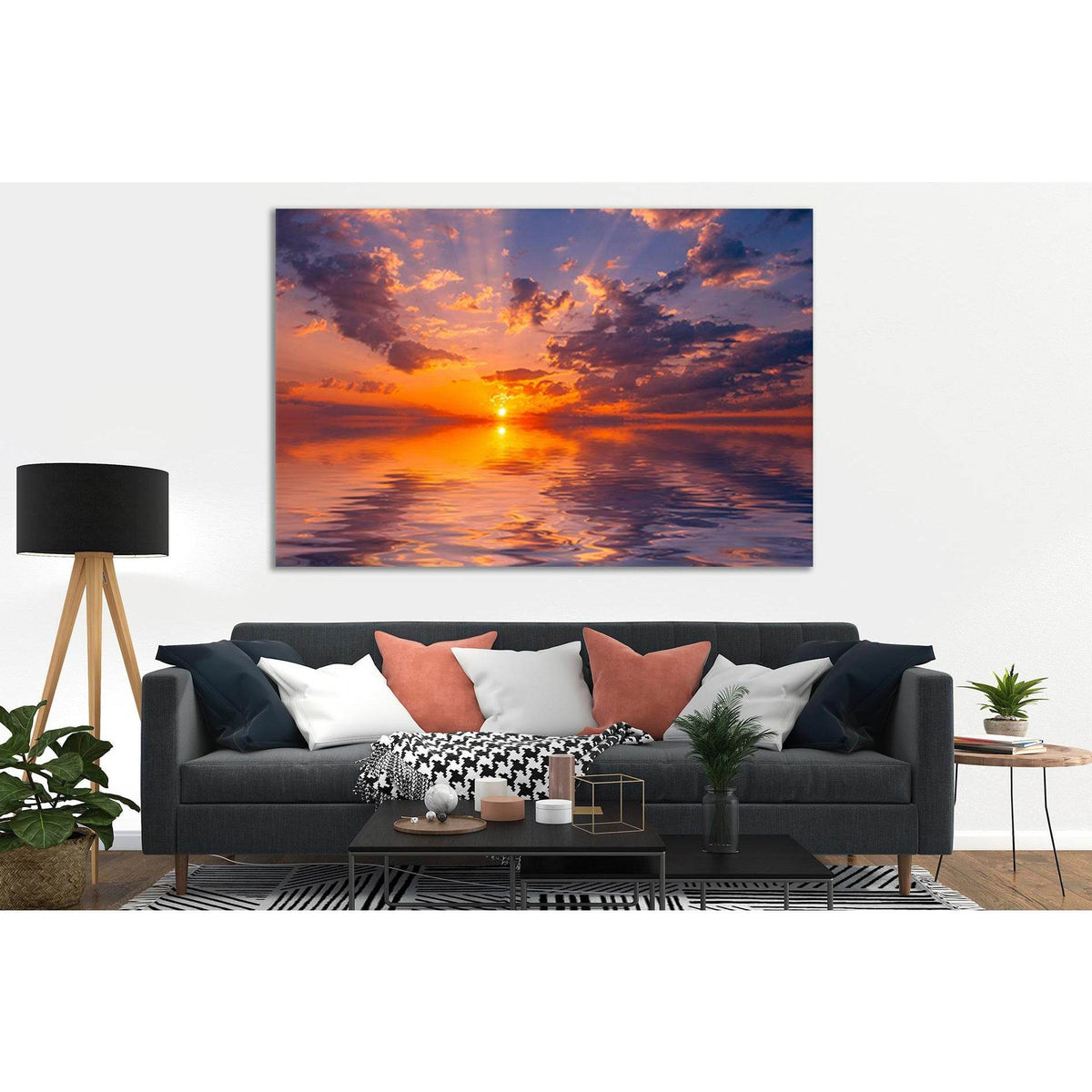 Calm Water Sunset №SL107 Ready to Hang Canvas PrintCanvas art arrives ready to hang, with hanging accessories included and no additional framing required. Every canvas print is hand-crafted, made on-demand at our workshop and expertly stretched around 100
