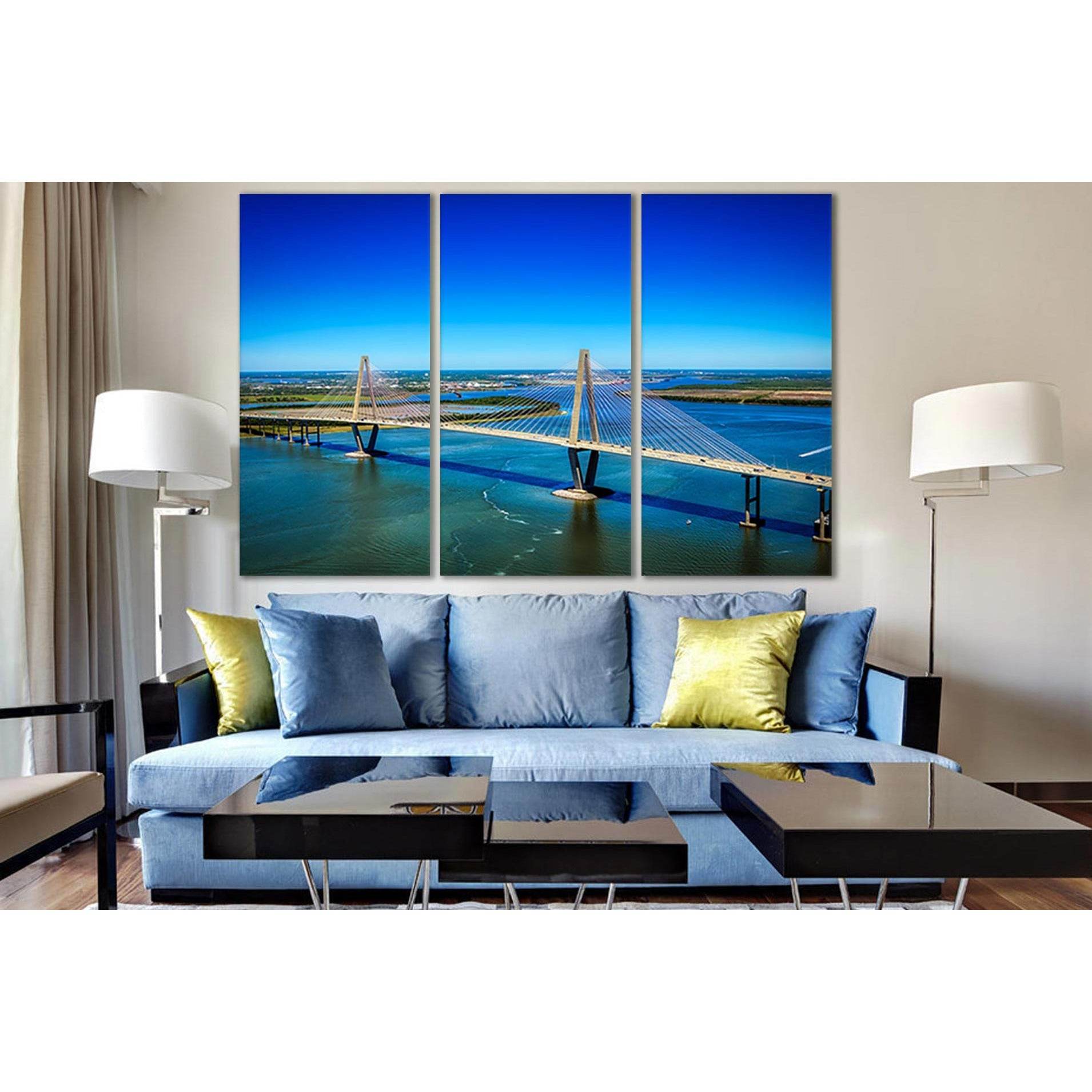 Ravenel Bridge And Cooper River №SL1114 Ready to Hang Canvas PrintCanvas art arrives ready to hang, with hanging accessories included and no additional framing required. Every canvas print is hand-crafted, made on-demand at our workshop and expertly stret