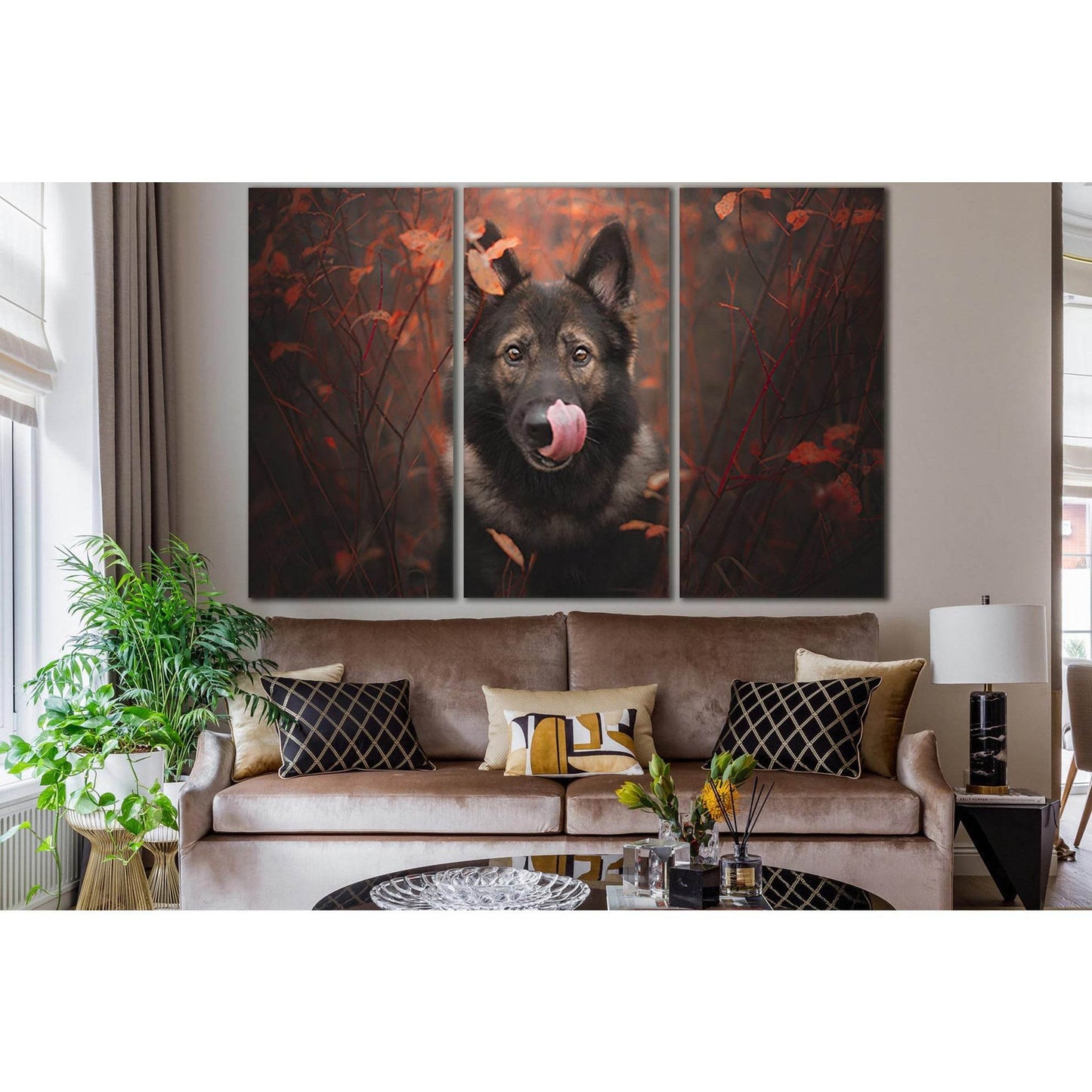 German Shepherd Licking Muzzle №SL1046 Ready to Hang Canvas PrintCanvas art arrives ready to hang, with hanging accessories included and no additional framing required. Every canvas print is hand-crafted, made on-demand at our workshop and expertly stretc