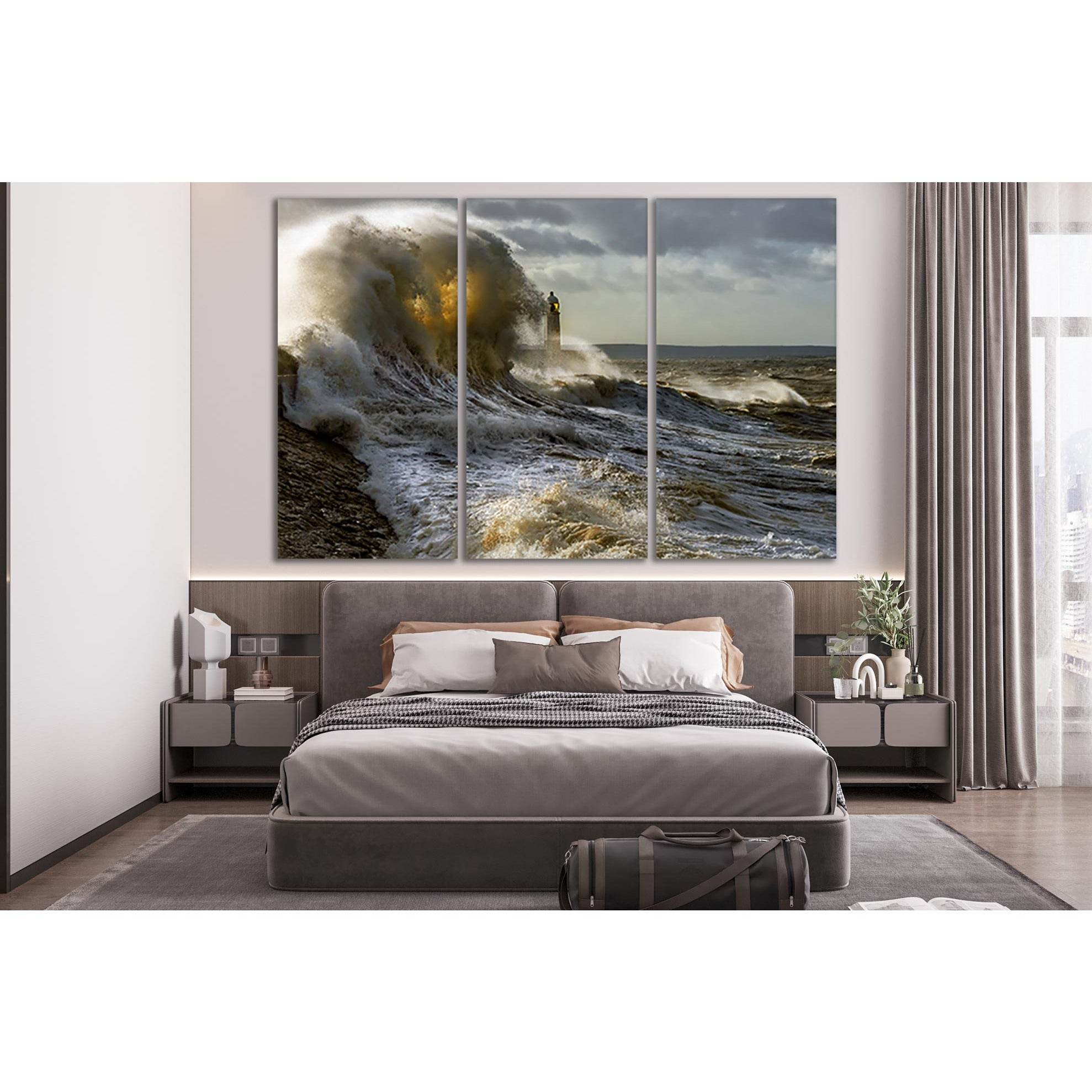Storm Waves Lighthouse №SL97 Ready to Hang Canvas PrintCanvas art arrives ready to hang, with hanging accessories included and no additional framing required. Every canvas print is hand-crafted, made on-demand at our workshop and expertly stretched around