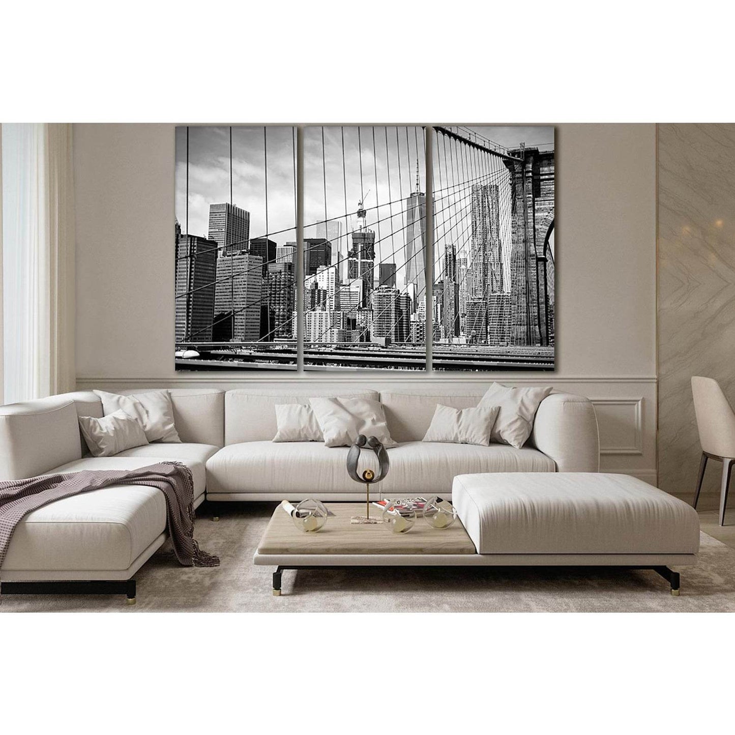 Brooklyn Bridge Black And White №SL1133 Ready to Hang Canvas PrintCanvas art arrives ready to hang, with hanging accessories included and no additional framing required. Every canvas print is hand-crafted, made on-demand at our workshop and expertly stret