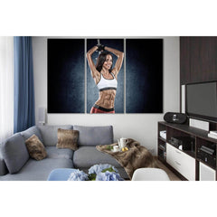 Smiling Fitness Girl №SL904 Ready to Hang Canvas PrintCanvas art arrives ready to hang, with hanging accessories included and no additional framing required. Every canvas print is hand-crafted, made on-demand at our workshop and expertly stretched around