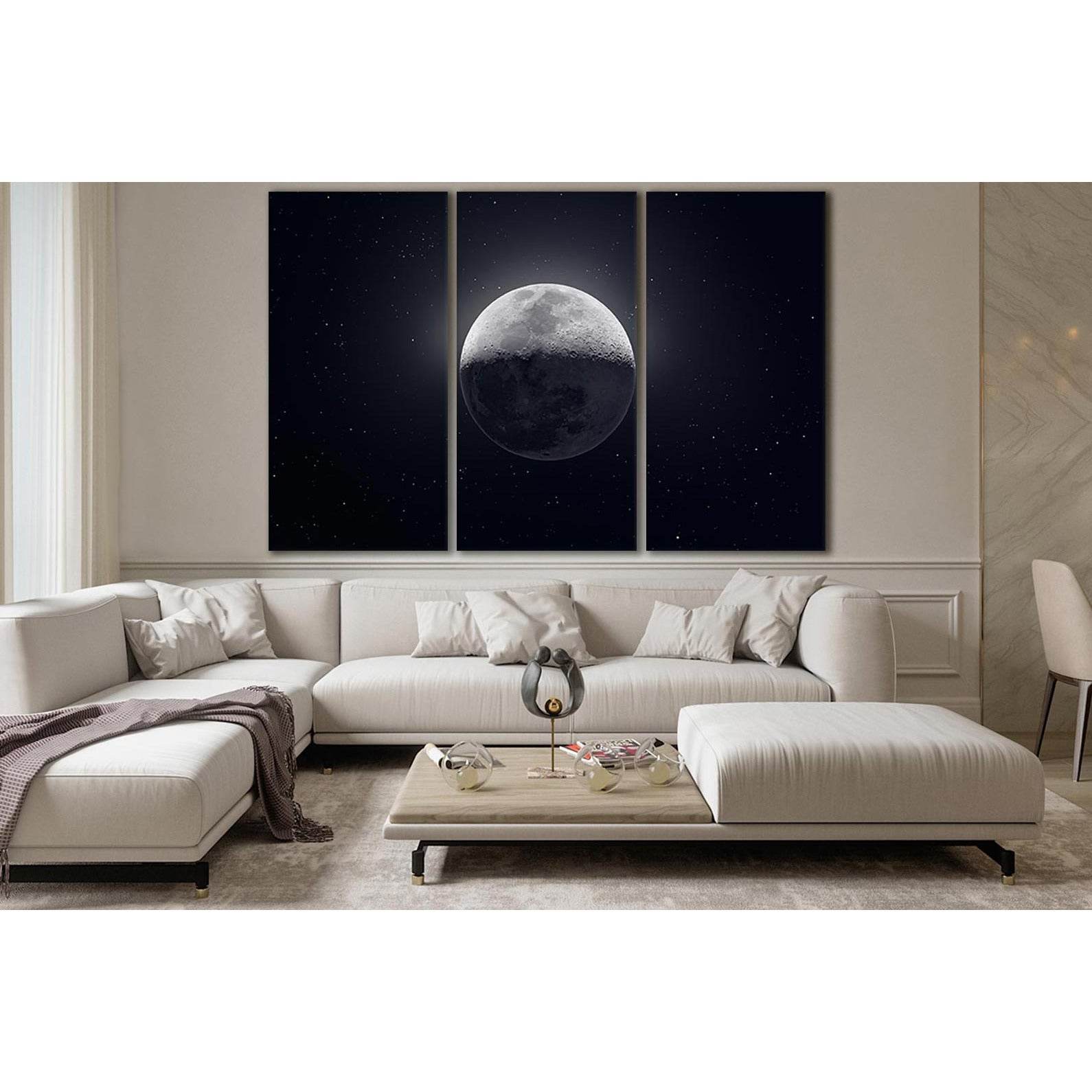 Moon Close Up №SL433 Ready to Hang Canvas PrintCanvas art arrives ready to hang, with hanging accessories included and no additional framing required. Every canvas print is hand-crafted, made on-demand at our workshop and expertly stretched around 100% No