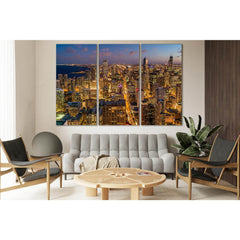 Early Evening Image Of Chicago Skyline №SL340 Ready to Hang Canvas PrintCanvas art arrives ready to hang, with hanging accessories included and no additional framing required. Every canvas print is hand-crafted, made on-demand at our workshop and expertly