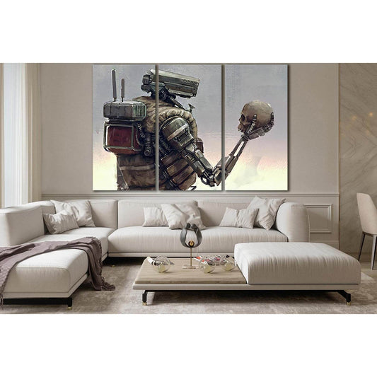 Robot And Skull №SL1291 Ready to Hang Canvas PrintCanvas art arrives ready to hang, with hanging accessories included and no additional framing required. Every canvas print is hand-crafted, made on-demand at our workshop and expertly stretched around 100%