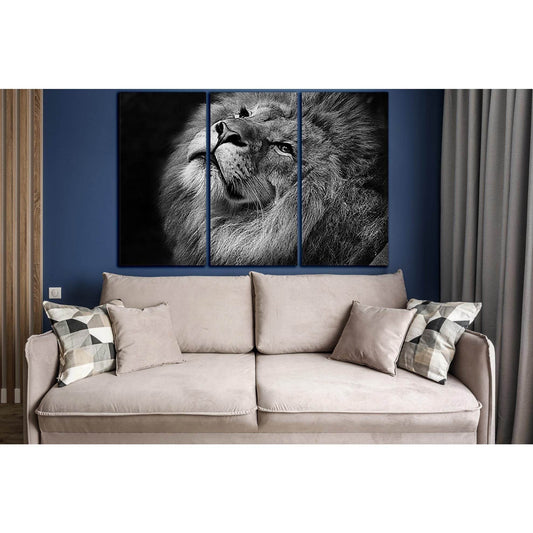 Leo Portrait Black & White №SL862 Ready to Hang Canvas PrintCanvas art arrives ready to hang, with hanging accessories included and no additional framing required. Every canvas print is hand-crafted, made on-demand at our workshop and expertly stretched a
