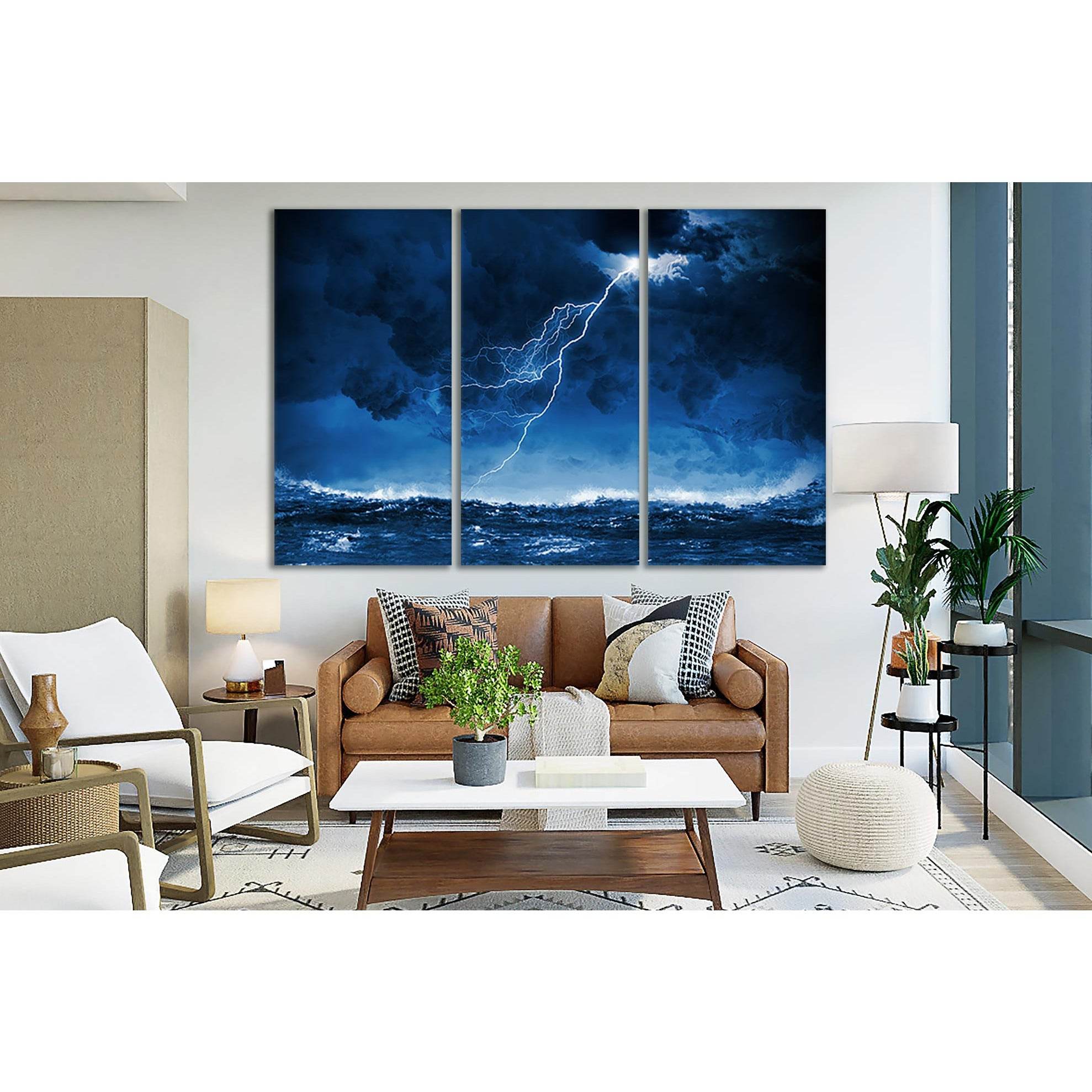 Stormy Sea And Lightning №SL142 Ready to Hang Canvas PrintCanvas art arrives ready to hang, with hanging accessories included and no additional framing required. Every canvas print is hand-crafted, made on-demand at our workshop and expertly stretched aro