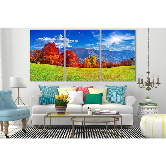 Colorful Autumn Panorama Of The Mountains №SL655 Ready to Hang Canvas PrintCanvas art arrives ready to hang, with hanging accessories included and no additional framing required. Every canvas print is hand-crafted, made on-demand at our workshop and exper