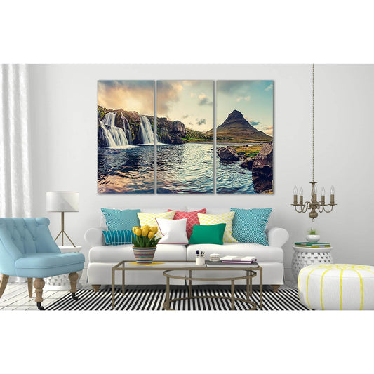 Waterfall And Kirkjufell Mountain №Sl12 Ready to Hang Canvas PrintCanvas art arrives ready to hang, with hanging accessories included and no additional framing required. Every canvas print is hand-crafted, made on-demand at our workshop and expertly stret