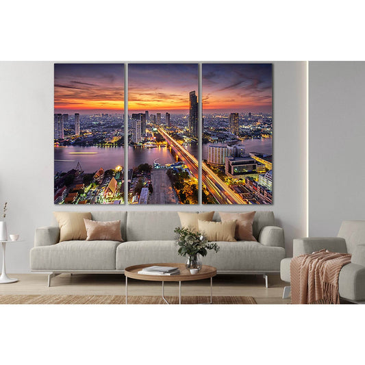 Bangkok City At Sunset Taksin Bridge №SL375 Ready to Hang Canvas PrintCanvas art arrives ready to hang, with hanging accessories included and no additional framing required. Every canvas print is hand-crafted, made on-demand at our workshop and expertly s