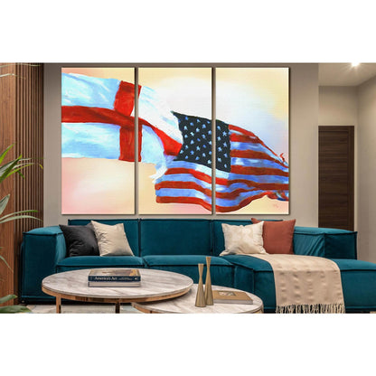 Drawn Usa And England Flag №SL1166 Ready to Hang Canvas PrintCanvas art arrives ready to hang, with hanging accessories included and no additional framing required. Every canvas print is hand-crafted, made on-demand at our workshop and expertly stretched