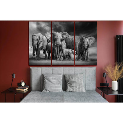 Elephant Family №SL1546 Ready to Hang Canvas PrintCanvas art arrives ready to hang, with hanging accessories included and no additional framing required. Every canvas print is hand-crafted, made on-demand at our workshop and expertly stretched around 100%