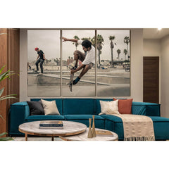 Skateboard Jump Men №SL901 Ready to Hang Canvas PrintCanvas art arrives ready to hang, with hanging accessories included and no additional framing required. Every canvas print is hand-crafted, made on-demand at our workshop and expertly stretched around 1