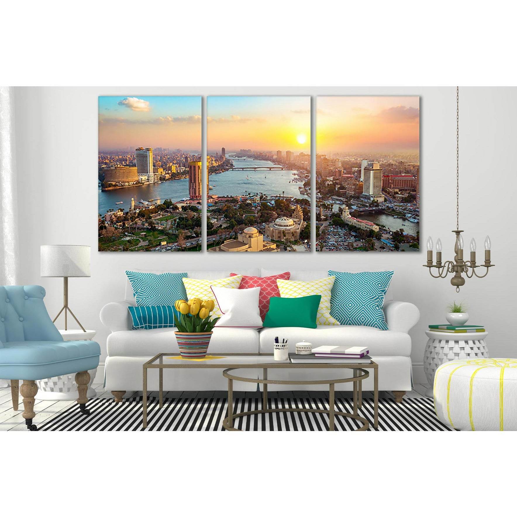 Panorama Of Cairo Egypt Cityscape №SL356 Ready to Hang Canvas PrintCanvas art arrives ready to hang, with hanging accessories included and no additional framing required. Every canvas print is hand-crafted, made on-demand at our workshop and expertly stre