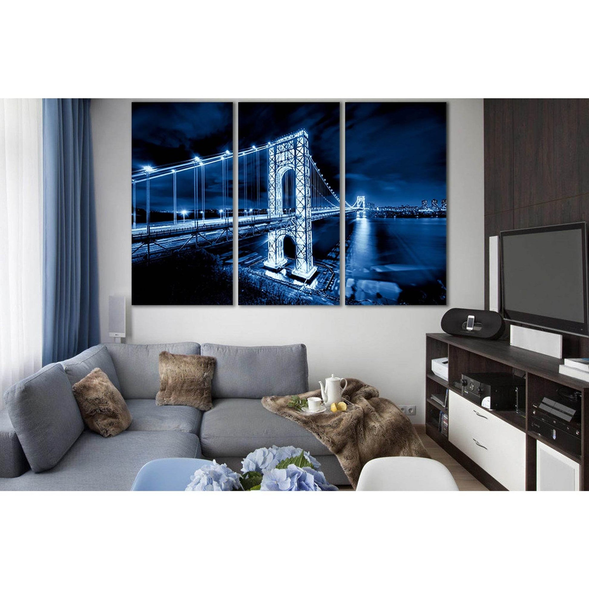 George Washington Bridge Wall Art №SL1094 Ready to Hang Canvas PrintCanvas art arrives ready to hang, with hanging accessories included and no additional framing required. Every canvas print is hand-crafted, made on-demand at our workshop and expertly str