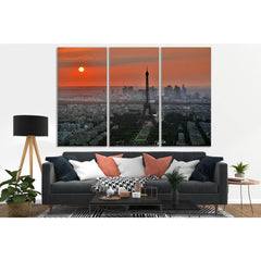 Evening Paris Sunset №SL223 Ready to Hang Canvas PrintCanvas art arrives ready to hang, with hanging accessories included and no additional framing required. Every canvas print is hand-crafted, made on-demand at our workshop and expertly stretched around
