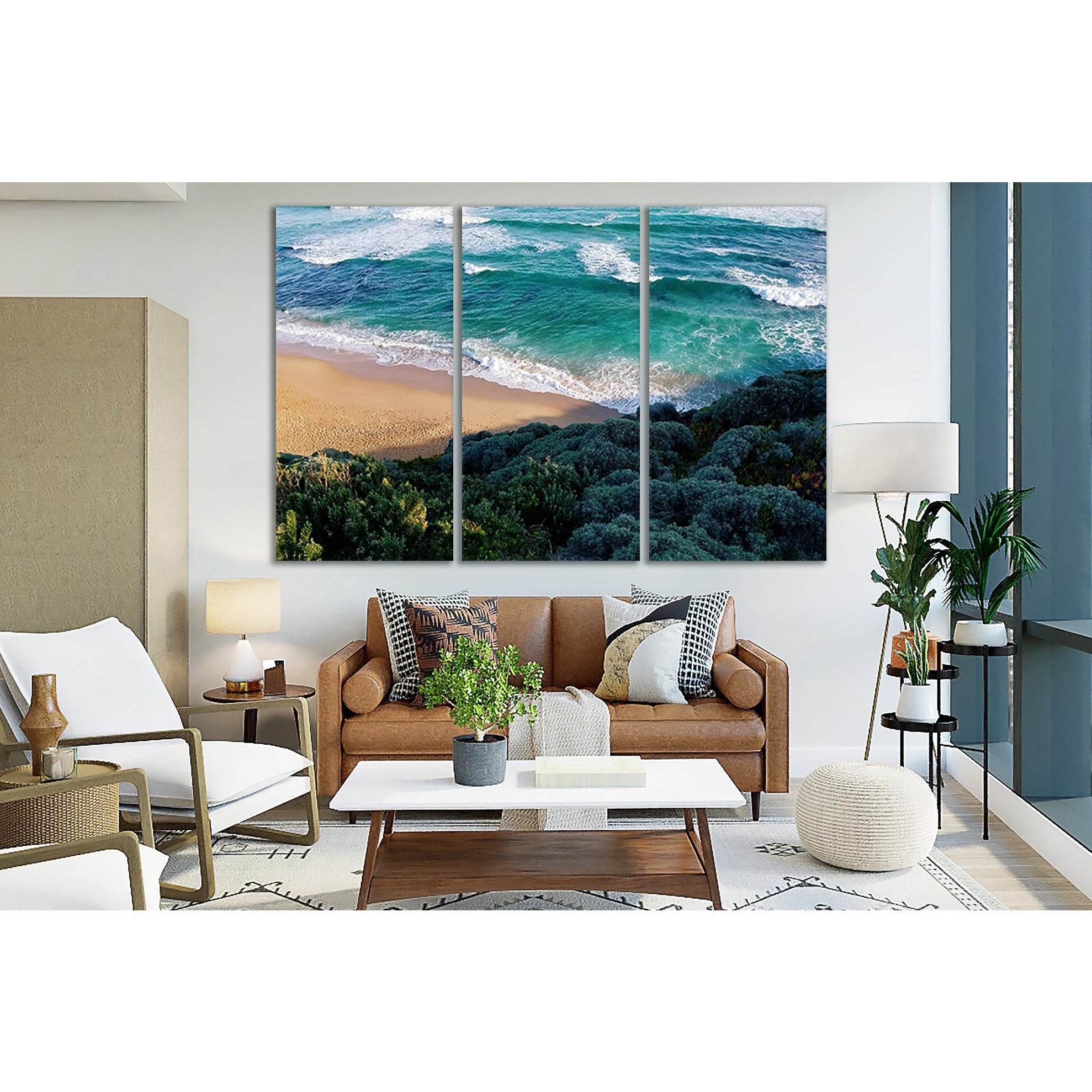 Shrub Shore And Ocean №SL162 Ready to Hang Canvas PrintCanvas art arrives ready to hang, with hanging accessories included and no additional framing required. Every canvas print is hand-crafted, made on-demand at our workshop and expertly stretched around