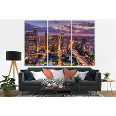 Downtown Los Angeles Skyline At Night №SL365 Ready to Hang Canvas PrintCanvas art arrives ready to hang, with hanging accessories included and no additional framing required. Every canvas print is hand-crafted, made on-demand at our workshop and expertly
