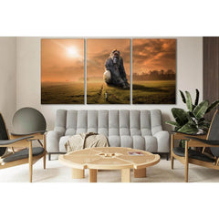 Big Monkey And Girl With Dog №SL1040 Ready to Hang Canvas PrintCanvas art arrives ready to hang, with hanging accessories included and no additional framing required. Every canvas print is hand-crafted, made on-demand at our workshop and expertly stretche