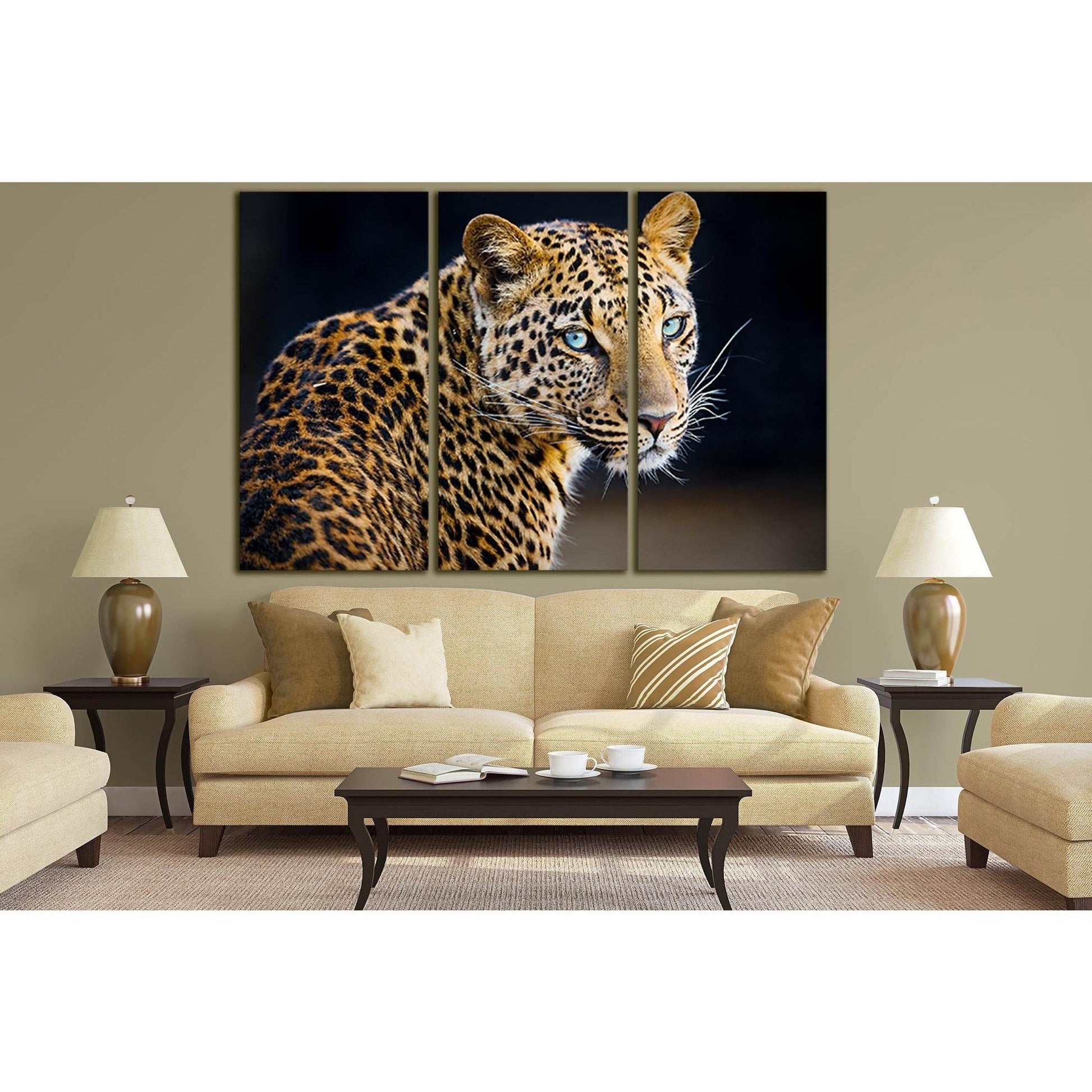 Leopard On A Black Background №SL1535 Ready to Hang Canvas PrintCanvas art arrives ready to hang, with hanging accessories included and no additional framing required. Every canvas print is hand-crafted, made on-demand at our workshop and expertly stretch