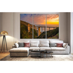 Bixby Creek Bridge At Sunset №SL214 Ready to Hang Canvas PrintCanvas art arrives ready to hang, with hanging accessories included and no additional framing required. Every canvas print is hand-crafted, made on-demand at our workshop and expertly stretched