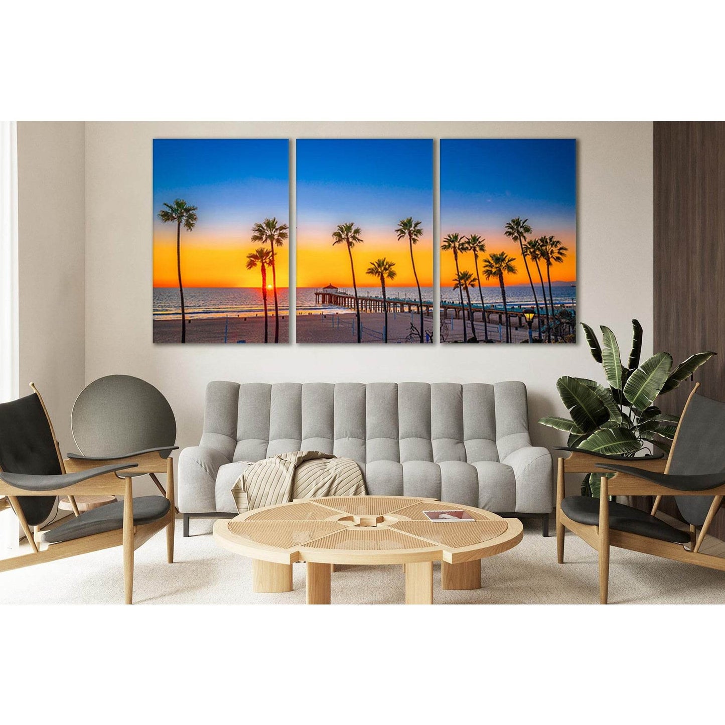 Palms Ocean Sunset Pier №SL210 Ready to Hang Canvas PrintCanvas art arrives ready to hang, with hanging accessories included and no additional framing required. Every canvas print is hand-crafted, made on-demand at our workshop and expertly stretched arou