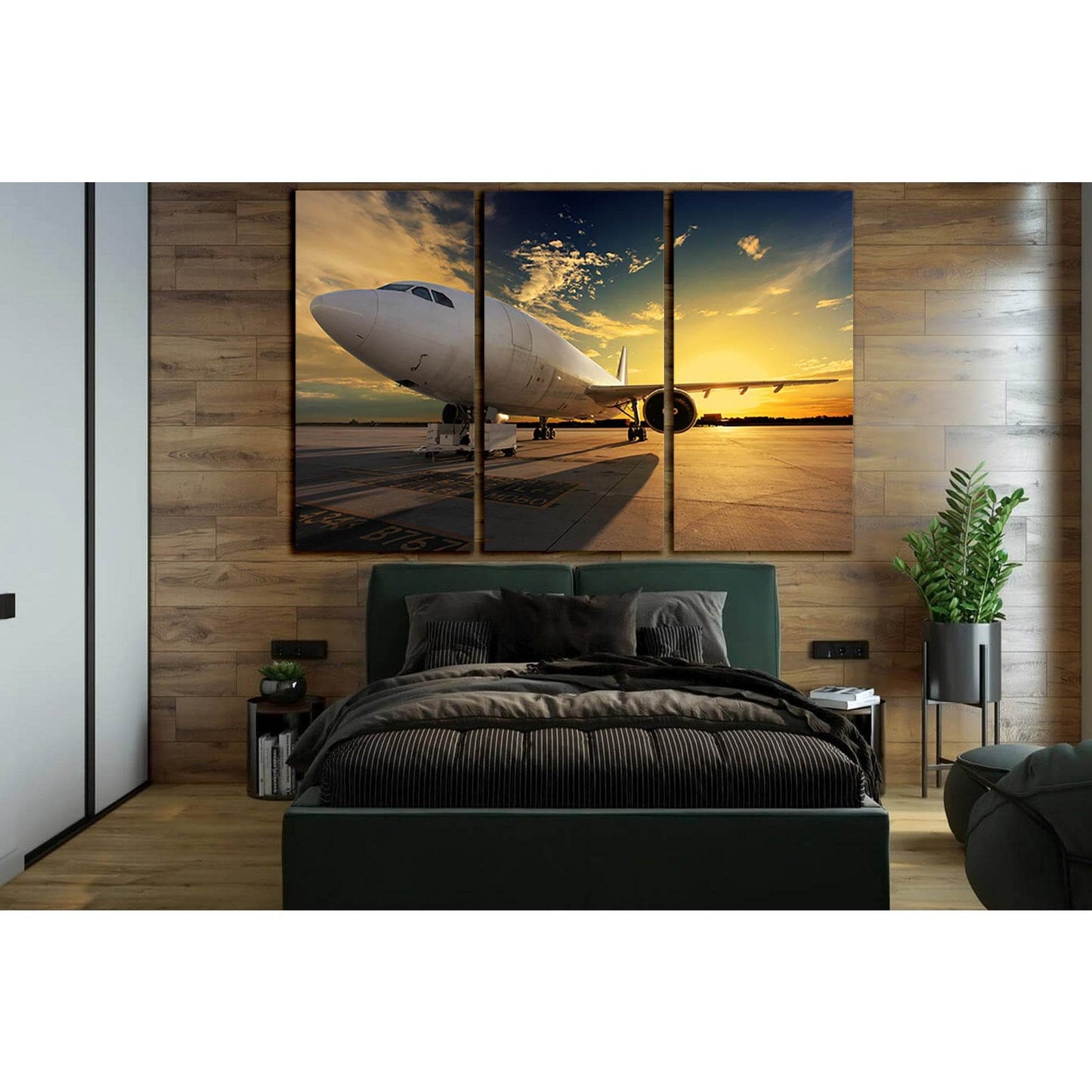 Airplane At Sunset №SL1427 Ready to Hang Canvas PrintCanvas art arrives ready to hang, with hanging accessories included and no additional framing required. Every canvas print is hand-crafted, made on-demand at our workshop and expertly stretched around 1