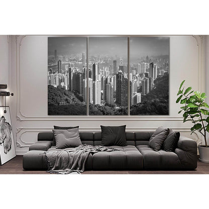 Hong Kong City Black End White №SL863 Ready to Hang Canvas PrintCanvas art arrives ready to hang, with hanging accessories included and no additional framing required. Every canvas print is hand-crafted, made on-demand at our workshop and expertly stretch