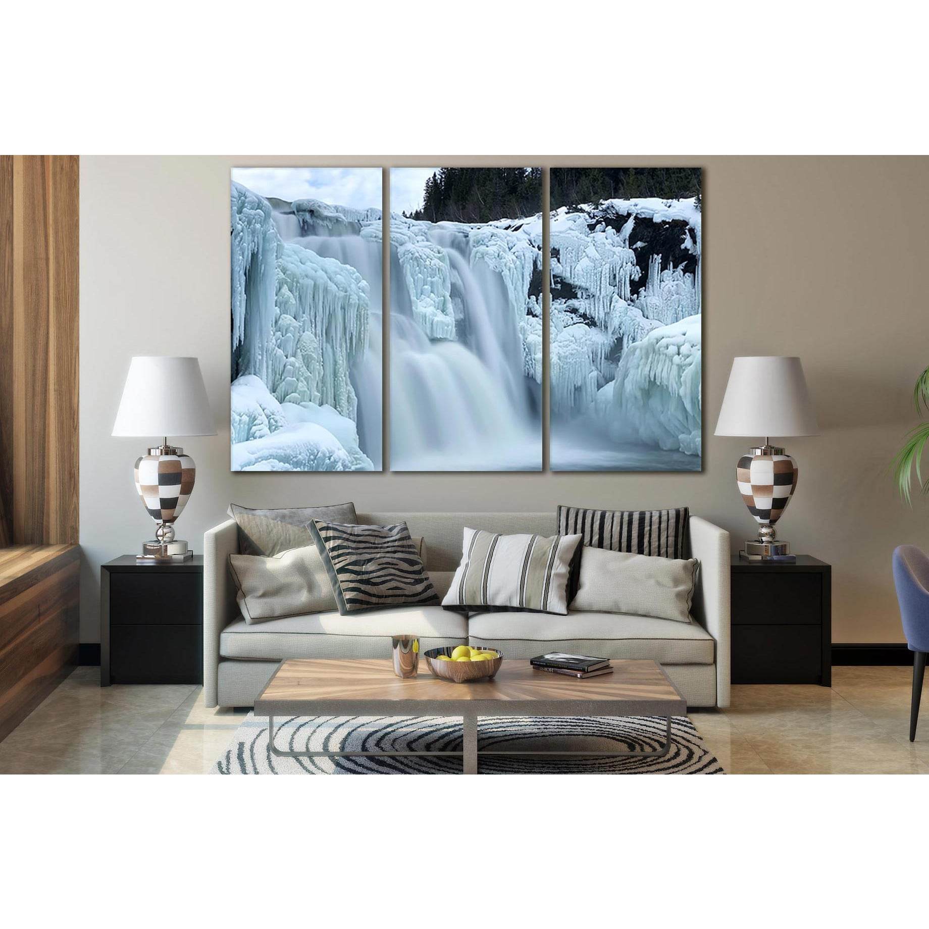 Tannforsen Waterfall №SL454 Ready to Hang Canvas PrintCanvas art arrives ready to hang, with hanging accessories included and no additional framing required. Every canvas print is hand-crafted, made on-demand at our workshop and expertly stretched around