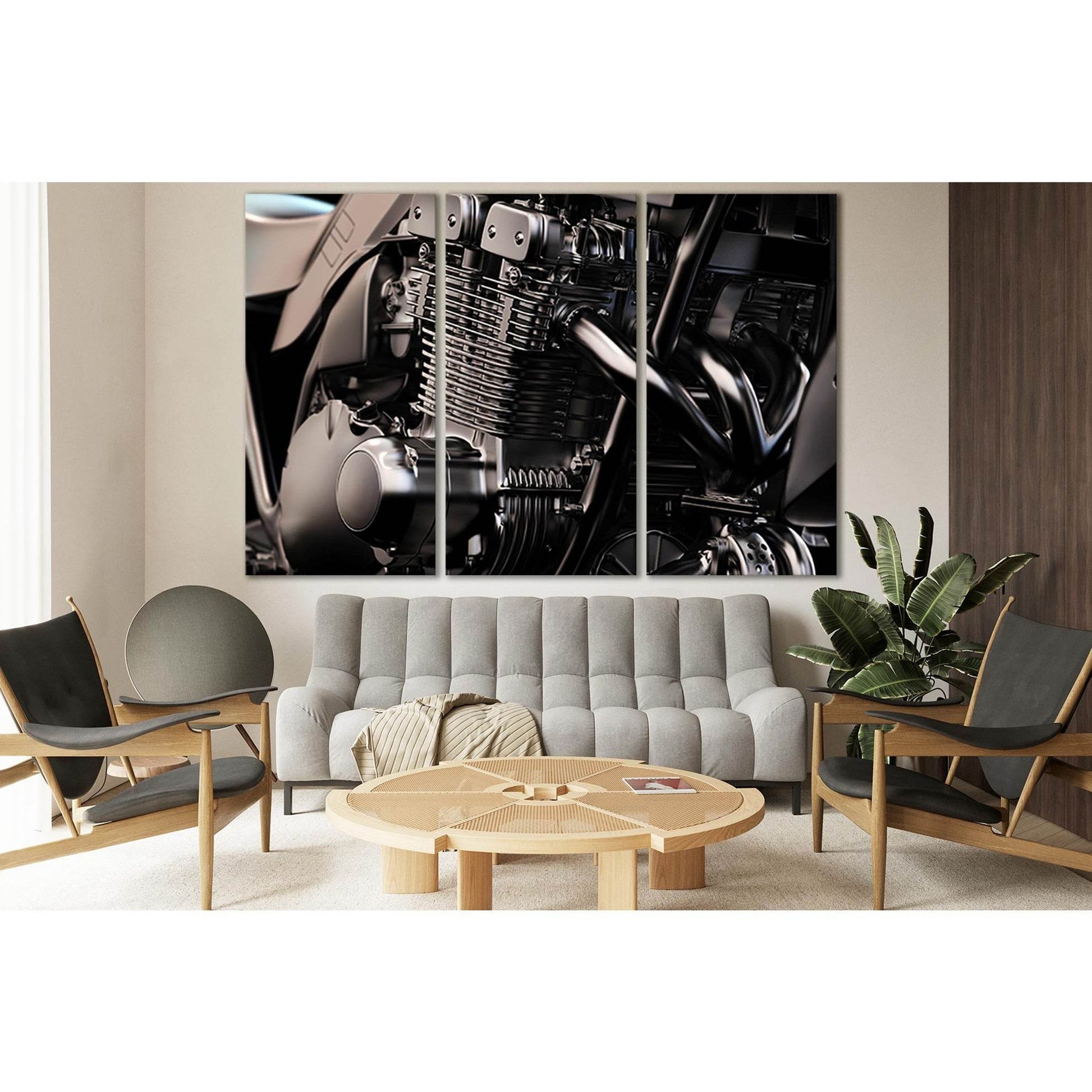 Black Motorcycle Engine №SL1426 Ready to Hang Canvas PrintCanvas art arrives ready to hang, with hanging accessories included and no additional framing required. Every canvas print is hand-crafted, made on-demand at our workshop and expertly stretched aro