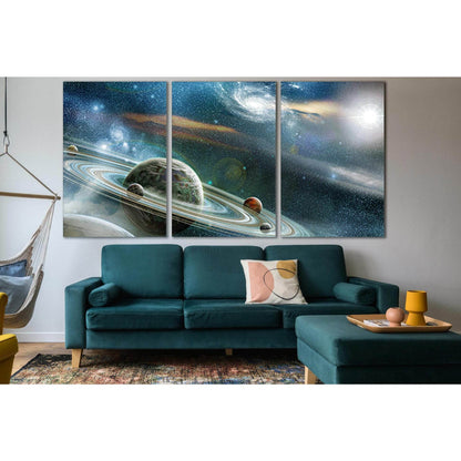 Rings Of Planets Fantasy Space №SL971 Ready to Hang Canvas PrintCanvas art arrives ready to hang, with hanging accessories included and no additional framing required. Every canvas print is hand-crafted, made on-demand at our workshop and expertly stretch