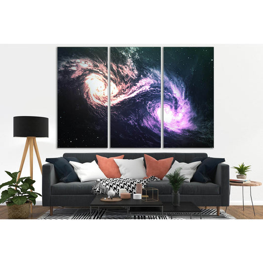 Two Galaxies In Deep Space №SL400 Ready to Hang Canvas PrintCanvas art arrives ready to hang, with hanging accessories included and no additional framing required. Every canvas print is hand-crafted, made on-demand at our workshop and expertly stretched a