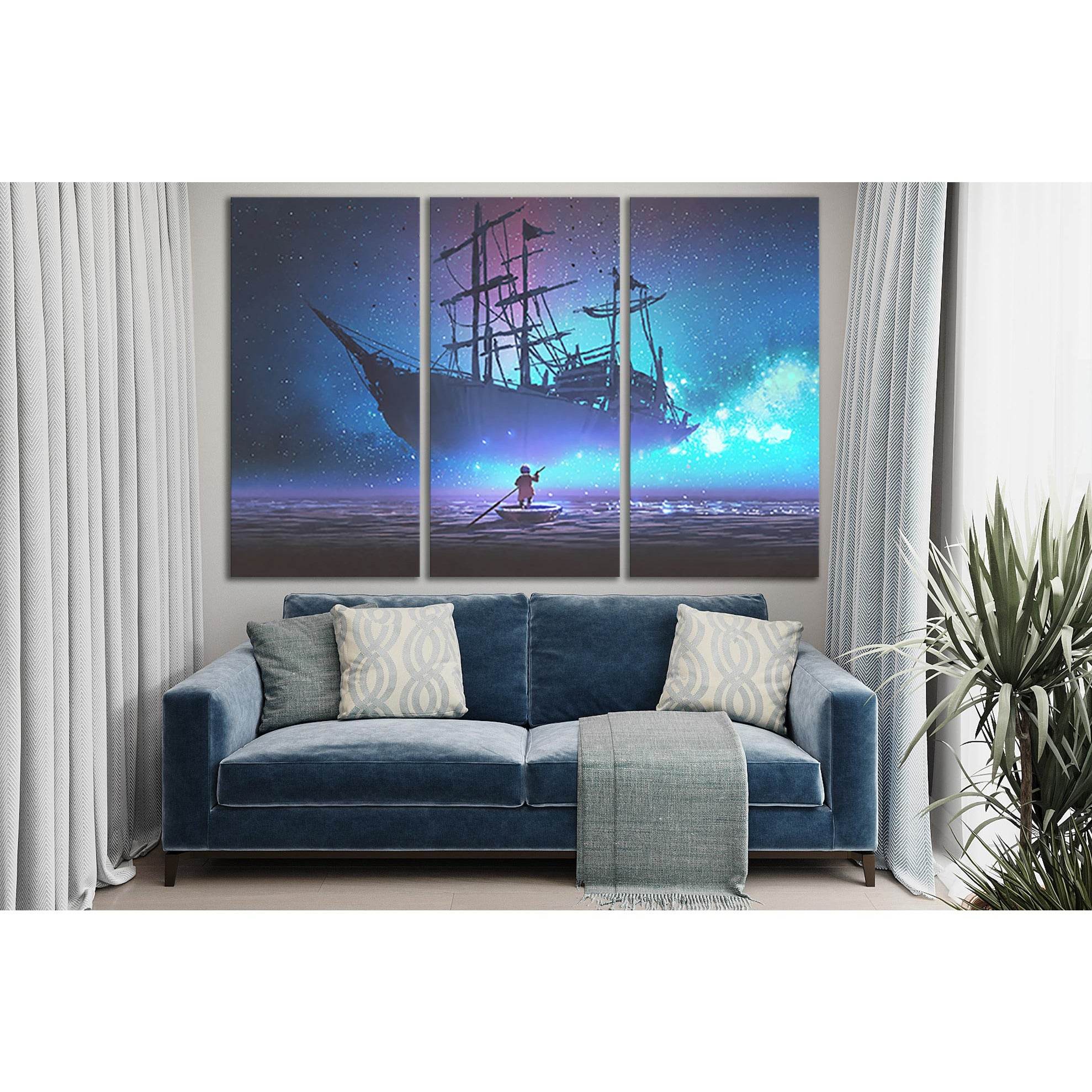 Little Boy And Fairy Ship №SL1255 Ready to Hang Canvas PrintCanvas art arrives ready to hang, with hanging accessories included and no additional framing required. Every canvas print is hand-crafted, made on-demand at our workshop and expertly stretched a
