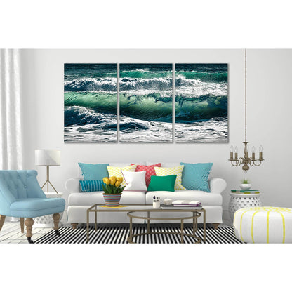 Turquoise Sea Waves №SL85 Ready to Hang Canvas PrintCanvas art arrives ready to hang, with hanging accessories included and no additional framing required. Every canvas print is hand-crafted, made on-demand at our workshop and expertly stretched around 10