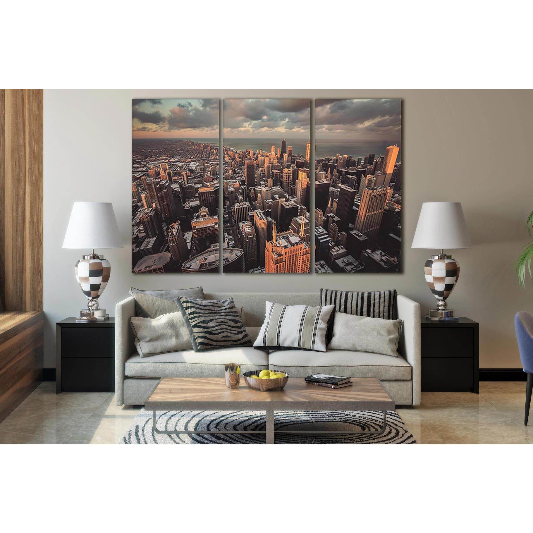 Chicago Cityscapes №SL329 Ready to Hang Canvas PrintCanvas art arrives ready to hang, with hanging accessories included and no additional framing required. Every canvas print is hand-crafted, made on-demand at our workshop and expertly stretched around 10
